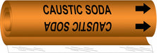 Pipe Marker Caustic Soda 5 in H 8 in W