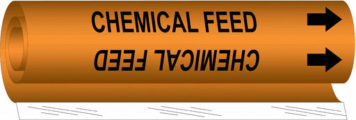 Pipe Marker Chemical Feed 5 in H 8 in W