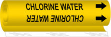 Pipe Marker Chlorine Water 5 in H 8 in W