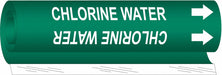Pipe Marker Chlorine Water 5 in H 8 in W