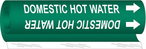 Pipe Mrkr Domestic Hot Water 5in H 8in W