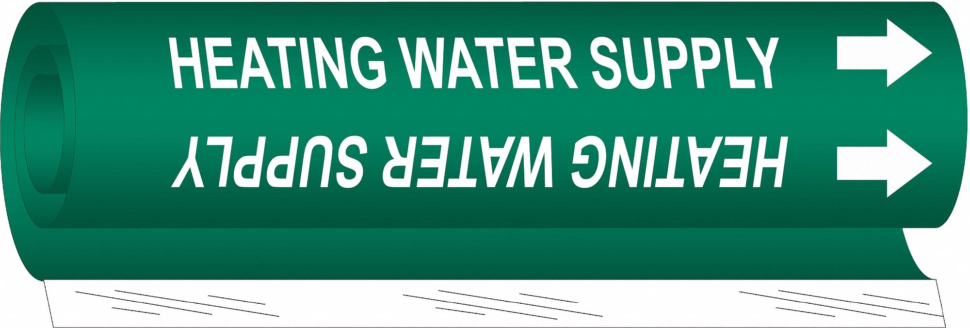 Pipe Mrkr Heating Watr Spply 5in H 8in W