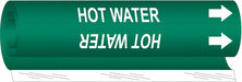 Pipe Marker Hot Water 5 in H 8 in W