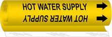 Pipe Marker Hot Water Supply 5in H 8in W