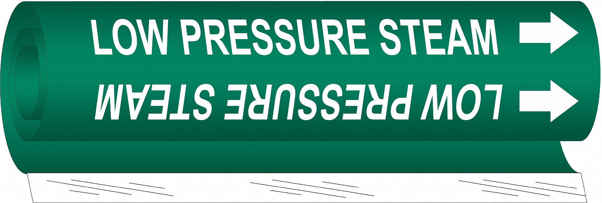 Pipe Mrkr Low Pressure Steam 5in H 8in W