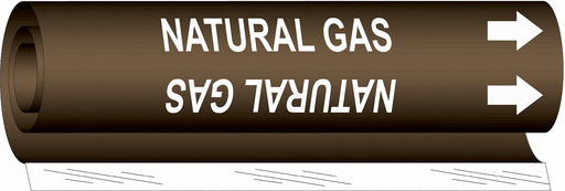 Pipe Marker Natural Gas 5 in H 8 in W
