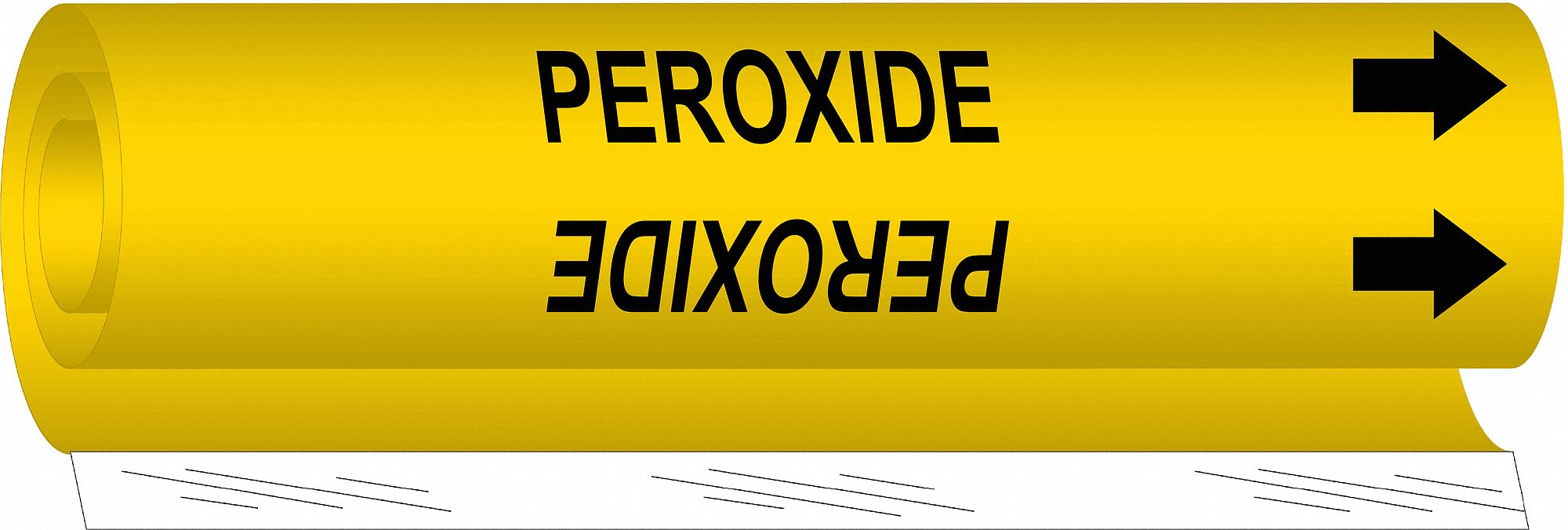 Pipe Marker Peroxide 5 in H 8 in W
