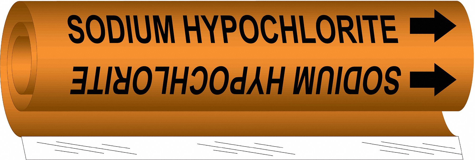 Pipe Mrkr Sdium Hypochlorite 5in H 8in W