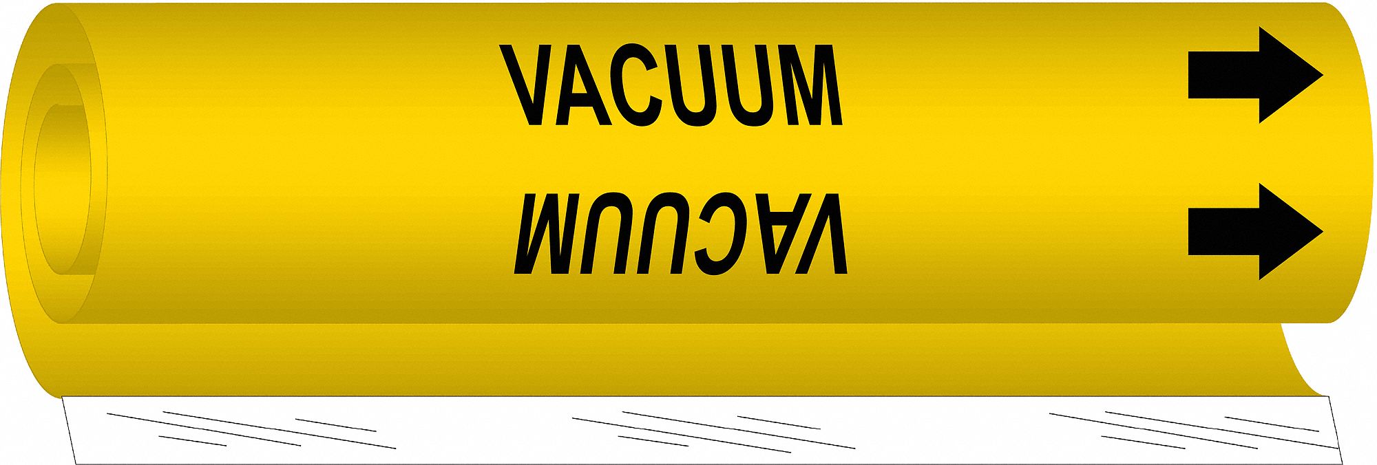 Pipe Marker Vacuum 5 in H 8 in W