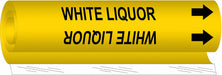 Pipe Marker White Liquor 5 in H 8 in W