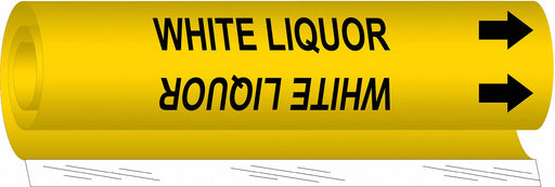 Pipe Marker White Liquor 5 in H 8 in W