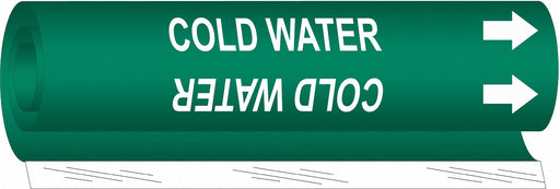 Pipe Marker Cold Water 5 in H 8 in W