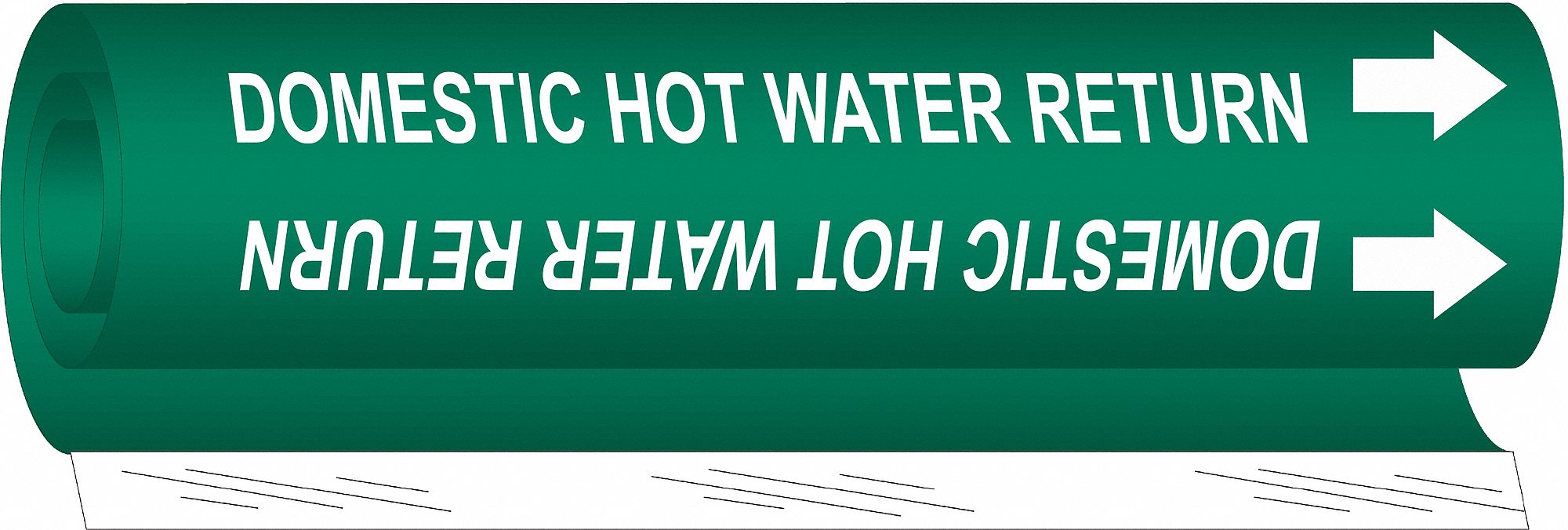 Pipe Mrkr Domestic Hot Watr Return 9in H