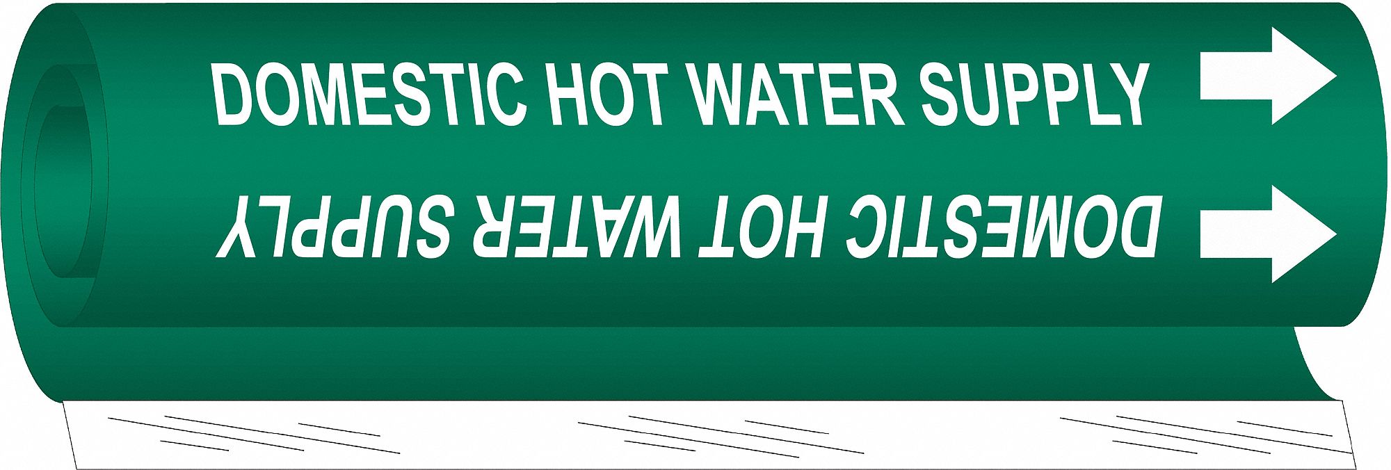 Pipe Mrkr Domestic Hot Watr Supply 9in H