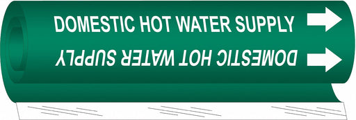 Pipe Mrkr Domestic Hot Watr Supply 9in H