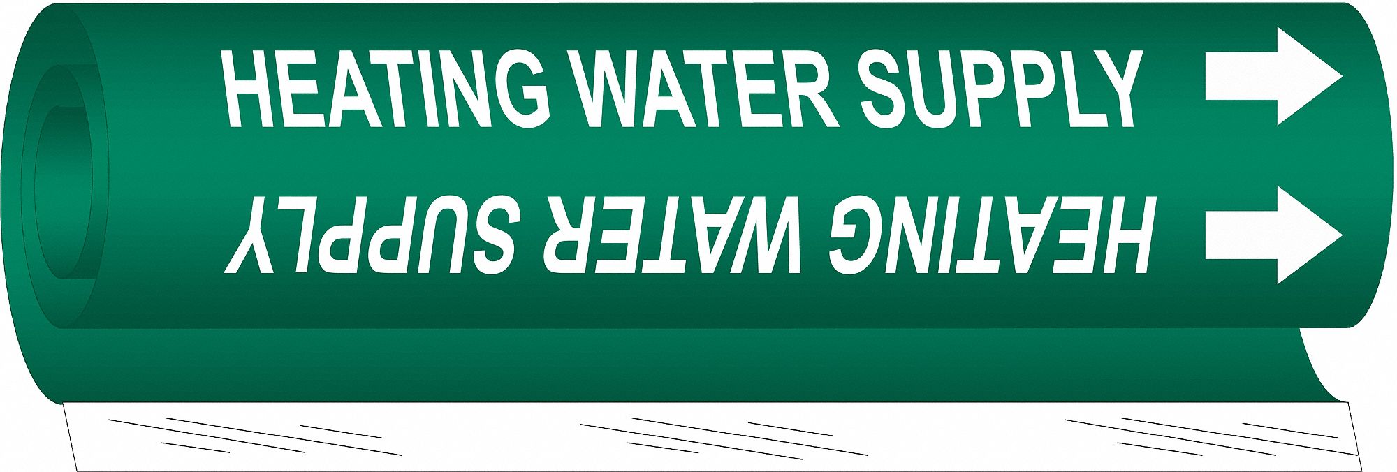 Pipe Mrkr Heating Watr Spply 9in H 8in W