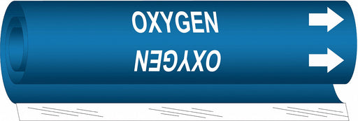 Pipe Marker Oxygen 5 in H 8 in W