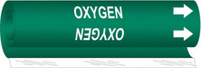 Pipe Marker Oxygen 9 in H 8 in W