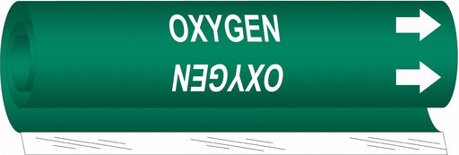 Pipe Marker Oxygen 9 in H 8 in W