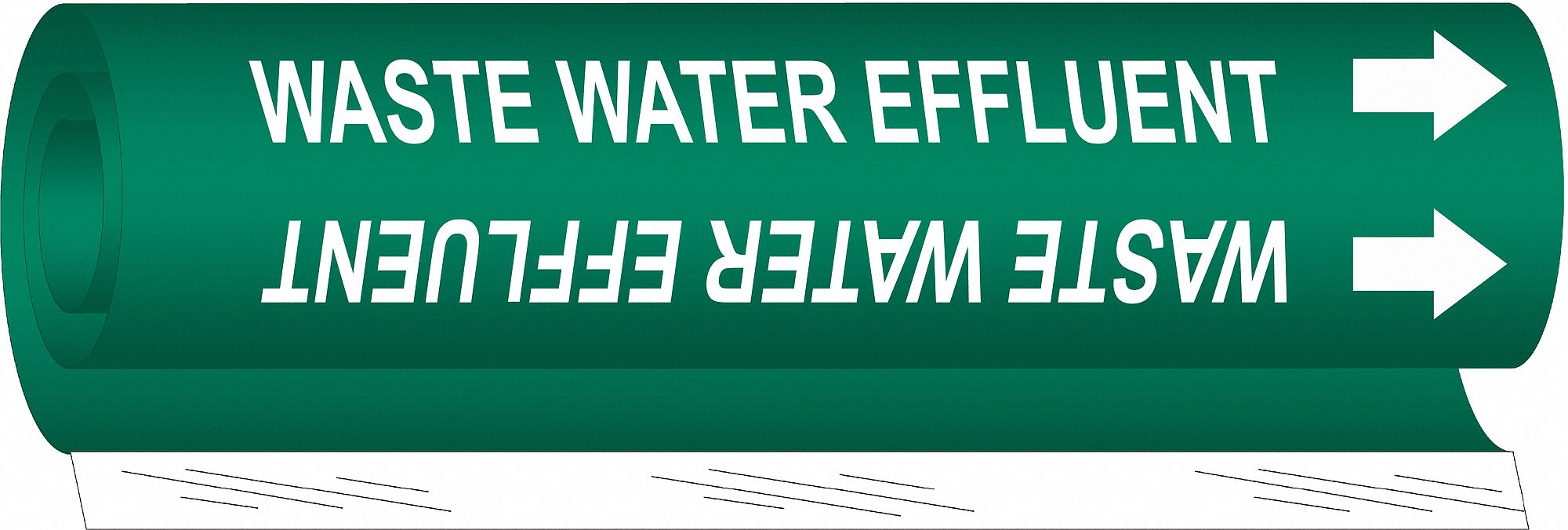 Pipe Mrkr Waste Water Efflnt 9in H 8in W