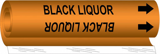 Pipe Marker Black Liquor 12 in H 12 in W