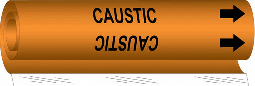 Pipe Marker Caustic 5 in H 8 in W