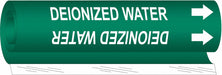 Pipe Marker Deionized Water 9in H 8in W