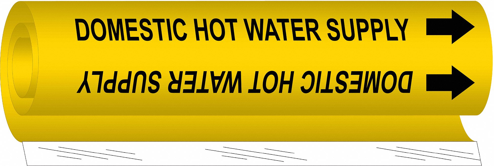 Pipe Marker Domestic Hot Water Supply