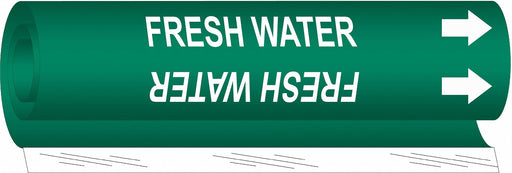 Pipe Marker Fresh Water 5 in H 8 in W
