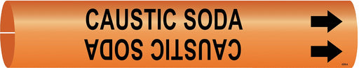 Pipe Marker Caustic Soda 2 in H 2 in W