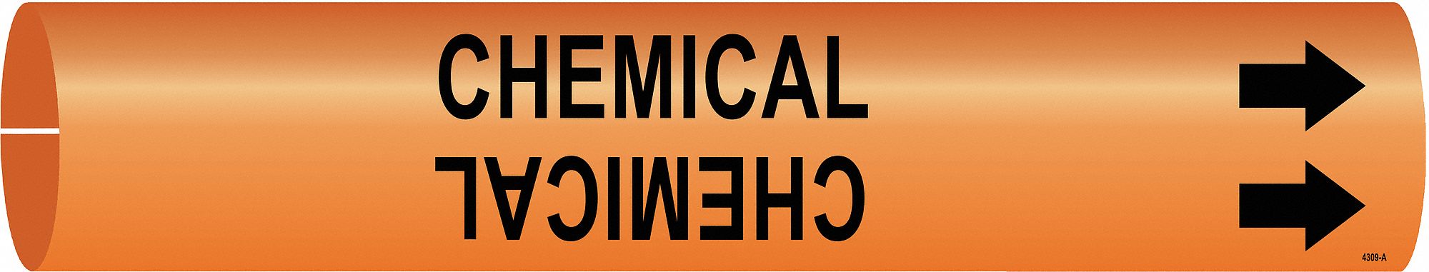 Pipe Marker Chemical 13/16 in H 4/5 in W