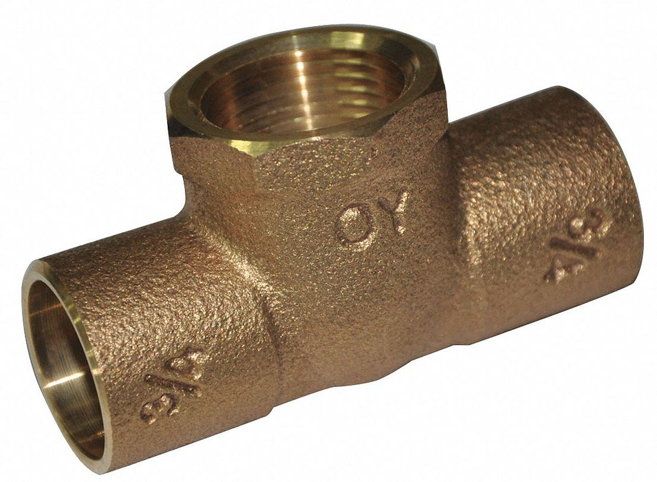 Tee Copper Cup 1/2  FNPT 1/2 