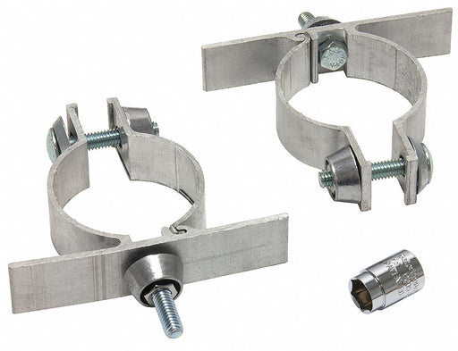 Sign Mounting Brackets Kit Silver