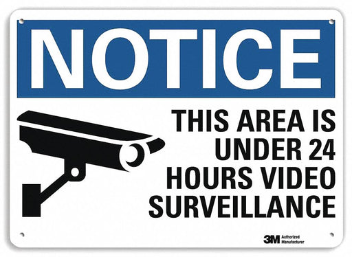 Notice Sign 10 in x 14 in Plastic
