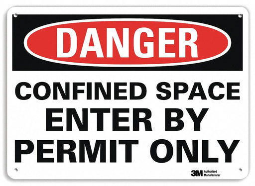 Danger Sign 10 inx14 in Plastic