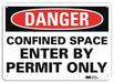 Danger Sign 10 inx14 in Aluminum