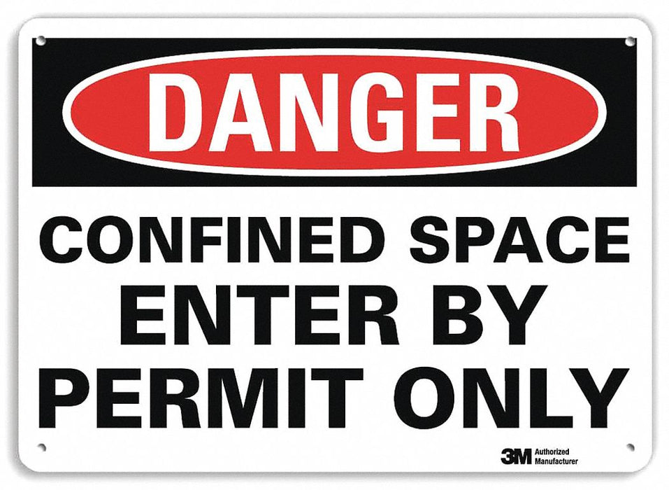 Danger Sign 7 in x 10 in Aluminum