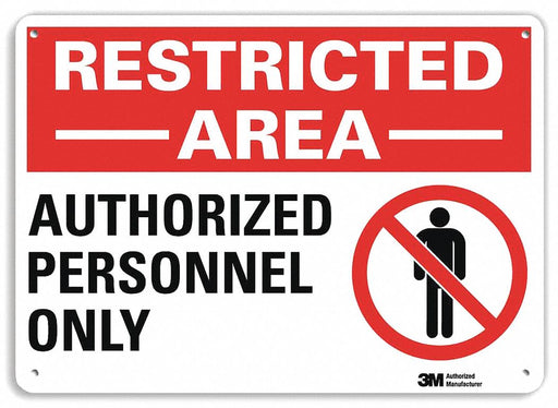 Restriction Sign 10 inx14 in Plastic