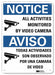 Notice Sign 14 in x 10 in Aluminum
