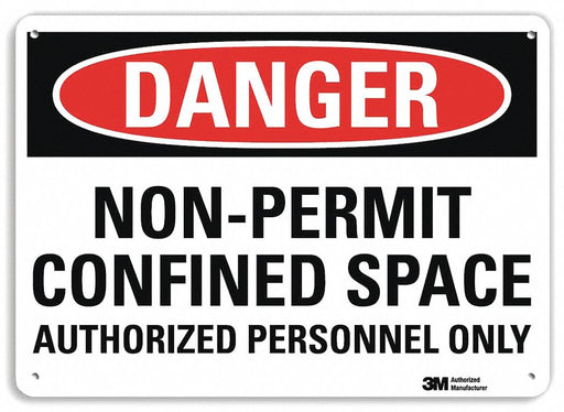 Danger Sign 7 in x 10 in Aluminum
