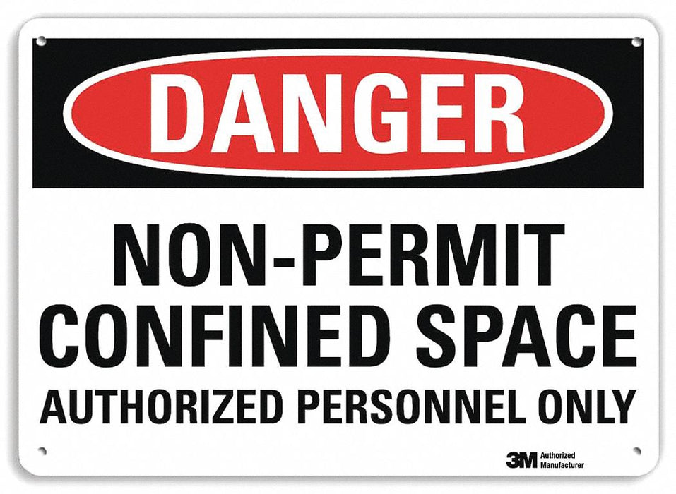 Danger Sign 10 inx14 in Aluminum