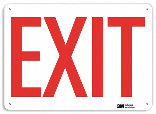 Exit Sign 10 in x 14 in Aluminum