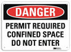 Danger Sign 7 inx10 in Plastic