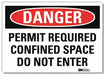 Danger Sign 7inx10in Reflective Sheeting
