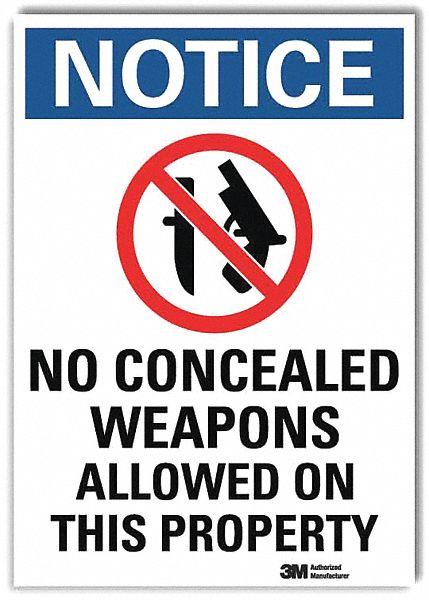Notice Sign 14x10in Reflective Sheeting