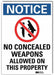 Notice Sign 14x10in Reflective Sheeting