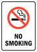 No Smoking Sign 14 inx10 in Aluminum