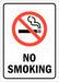 No Smoking Sign 7inx5in Reflctv Sheeting