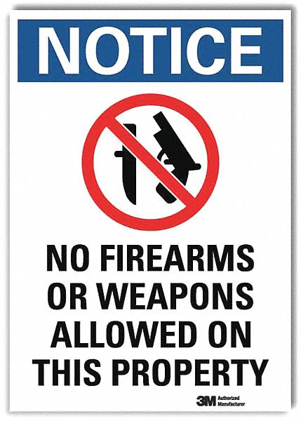 Notice Sign 14x10in Reflective Sheeting