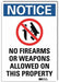 Notice Sign 7inx5in Reflective Sheeting